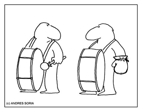 Alternative drum playing method