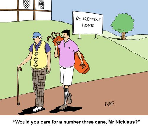 'Would you care for a number three cane, Mr Nicklaus?'
