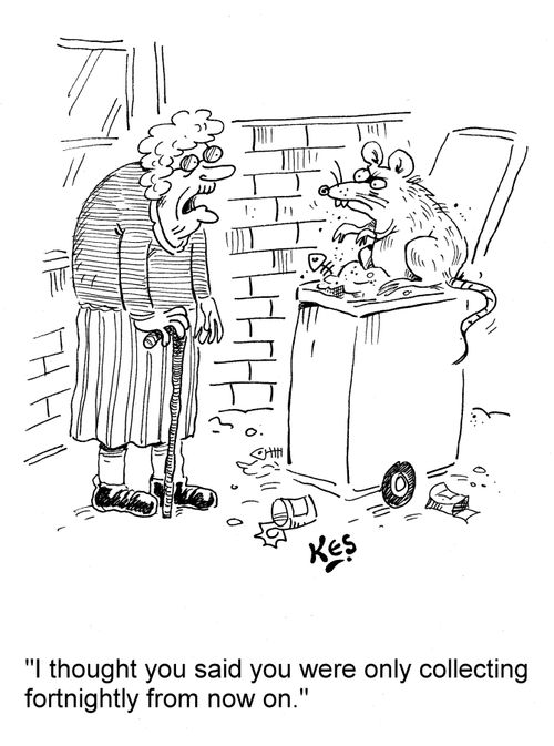 'I thought you said you were only collecting fortnightly from now on.'
