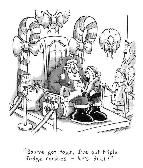 'You've got toys, I've got triple fudge cookies - let's deal!'