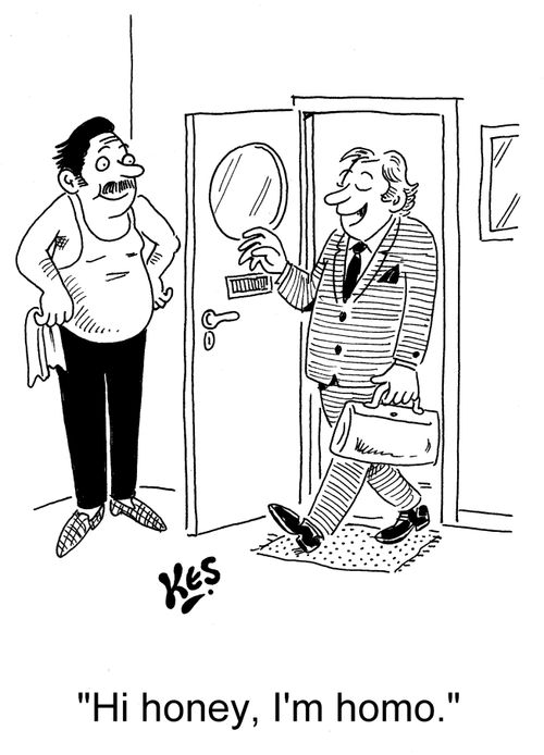'Hi honey, I'm homo.'