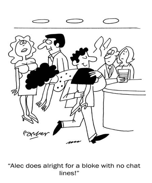 'Alec does alright for a bloke with no chat lines!'