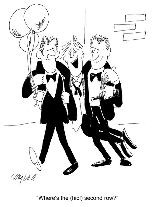'Where's the (hic!) second row?'