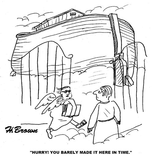 'Hurry! You barely made it here in time.'