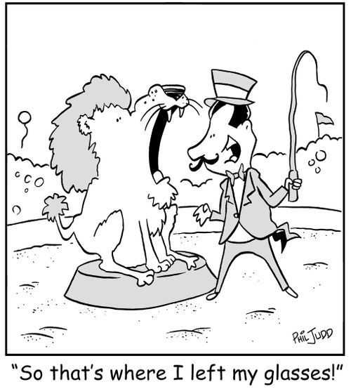 'So that's where I left my glasses!'