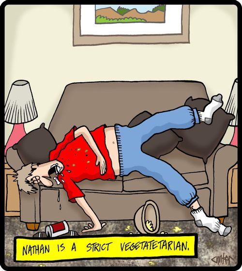 Nathan is a strict vegetatetarian.