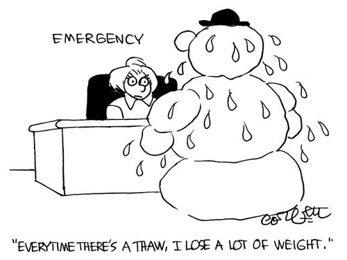 'Everytime there's a thaw, I lose a lot of weight.'
