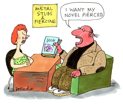 Author who wants his novel pierced.