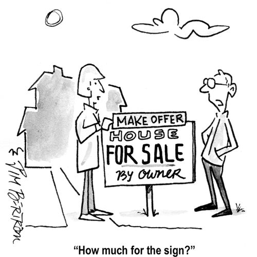 "How much for the sign?"