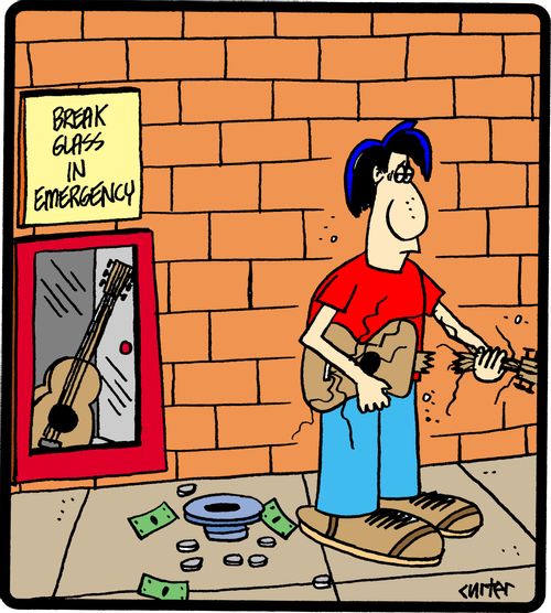 Guitar emergency.