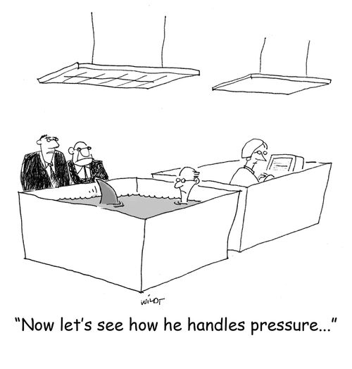 'Now let's see how he handles pressure...'