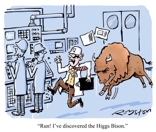 'Run! I've discovered the Higgs Bison.'
