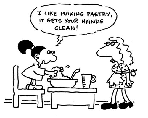'I like making pastry, it gets your hands clean!'