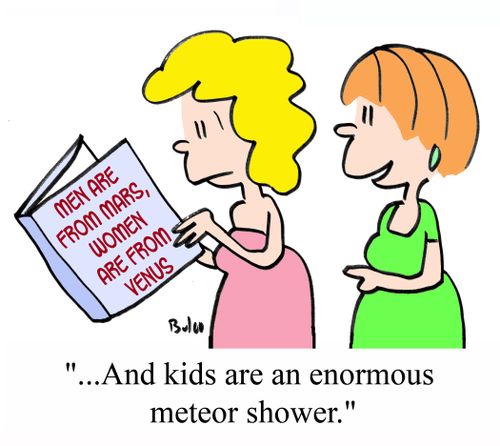 '...And kids are an enormous meteor shower.'