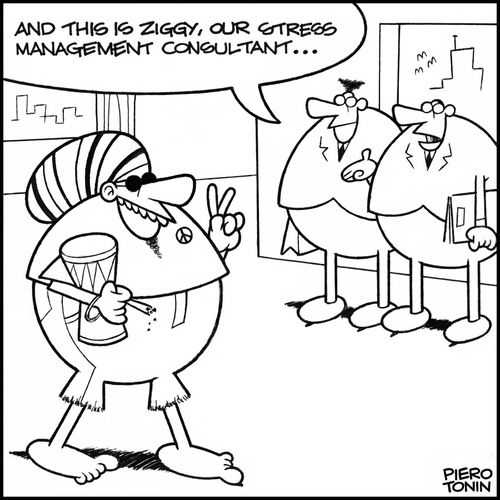 'And this is Ziggy, our stress management consultant...'