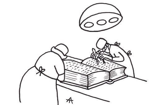 Book surgery.