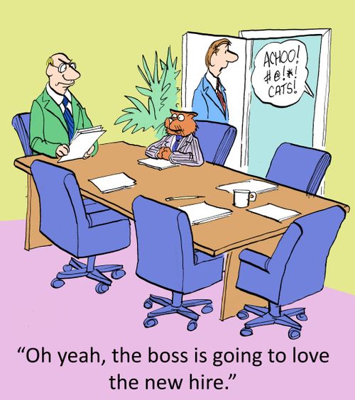 'Oh yeah, ths boss is going to love the new hire.'