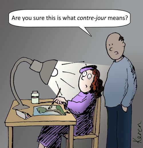 'Are you sure this is what contre-jour means?'