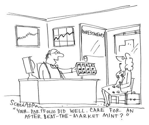 'Your portfolio did well. Care for an after-beat-the-market mint?'