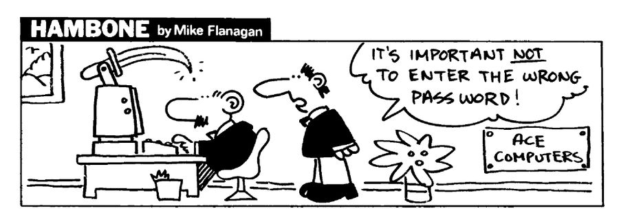 STRIP Hambone: It's important not to enter the wrong password!