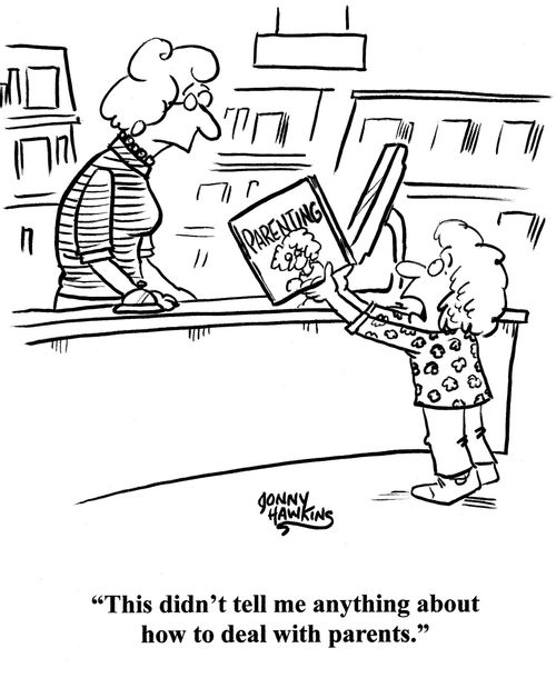 Kid reader to librarian about 'Parenting' book: 'This didn't tell me anything about how to deal with parents.'