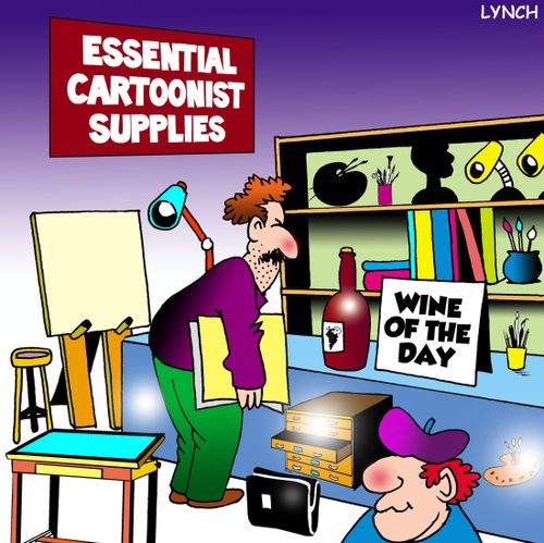 Cartoonist supplies.