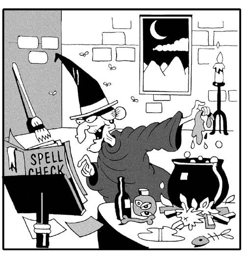 Witch's spell check.