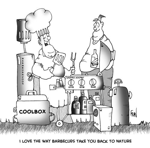 I love the way barbecues take you back to nature.