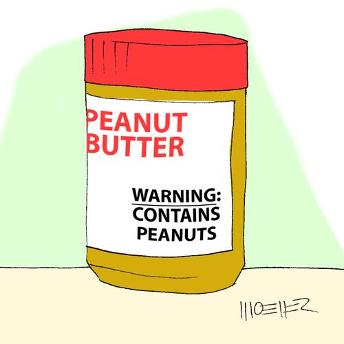 Peanut Butter Warning: Contains Peanuts.