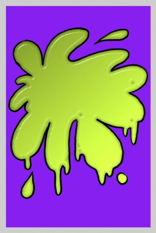 Splat of green slime