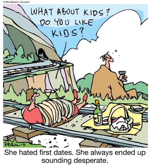 She hated first dates. She always ended up sounding desperate.