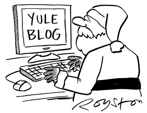 Santa Claus writes a 'Yule Blog'.
