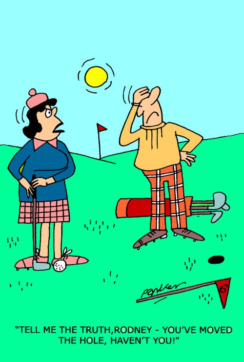 'Tell me the truth,Rodney - you've moved the hole haven't you!'