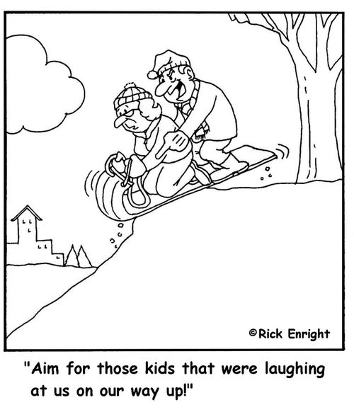'Aim for those kids that were laughing at us on our way up!'