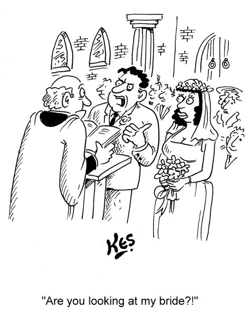 'Are you looking at my bride?!'