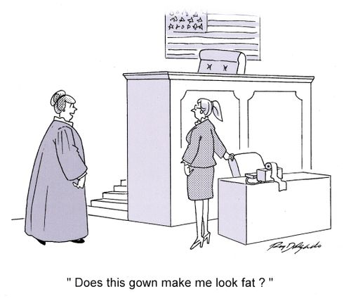 'Does this gown make me look fat?'