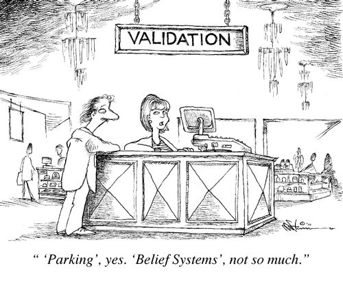 " 'Parking', yes. 'Belief Systems', not so much."