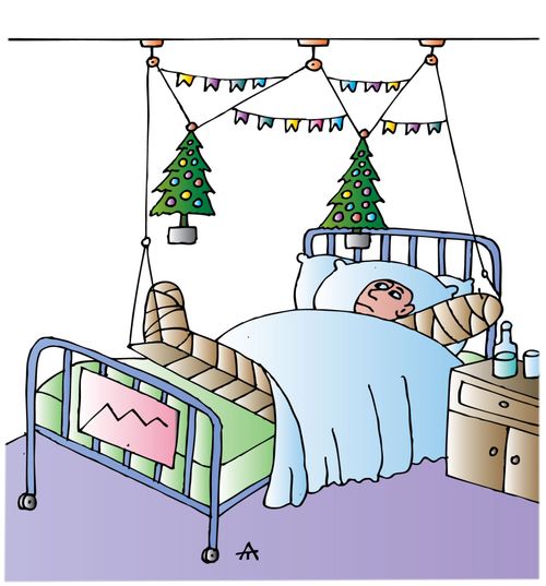 Xmas Decorations in Hospital