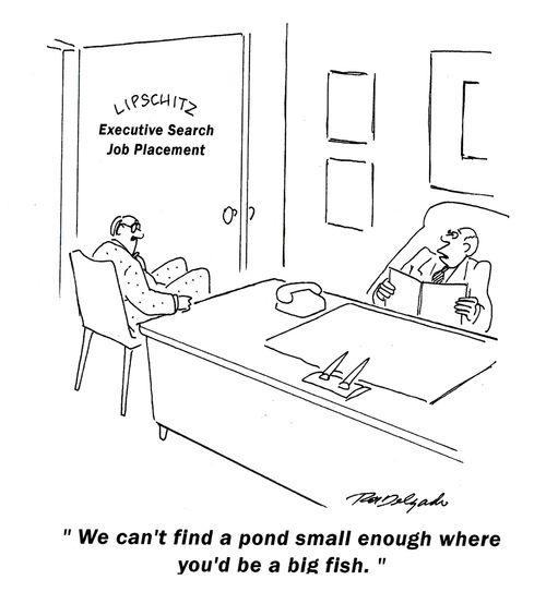 'We can't find a pond small enough where you'd be a big fish.'