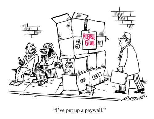 'I've put up a paywall.'