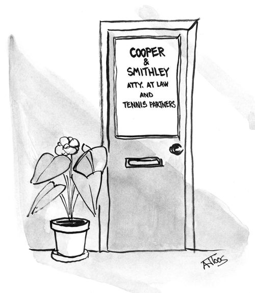 Cooper & Smithley:  atty. at law and tennis partners.