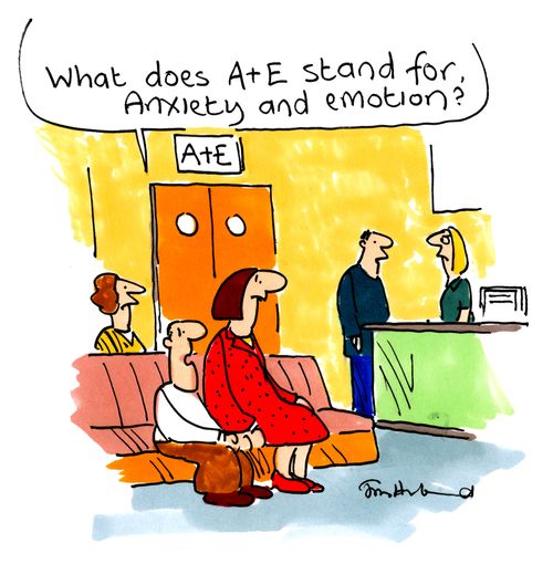 'What does A+E stand for, anxiety and emotion?'