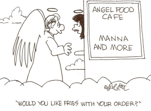 Angel Food Cafe...Manna  and more: 'Would you like fries with your order?'