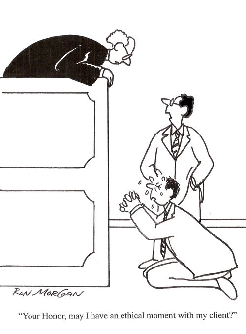 'Your Honor, may I have an ethical moment with my client?'