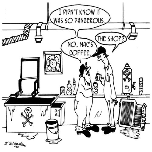 'I didn't know it was so dangerous. . . Mac's coffee.'