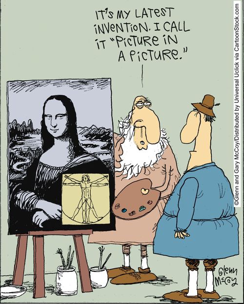 'It's my latest invention. I call it 'Picture in a picture.'