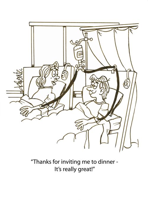 'Thanks for inviting me to dinner - it's really great!'