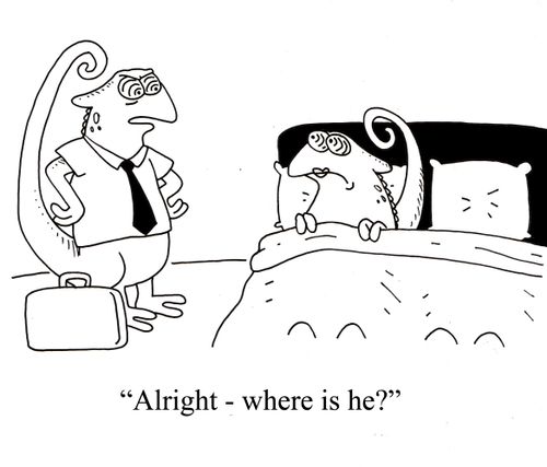 'Alright - where is he?'