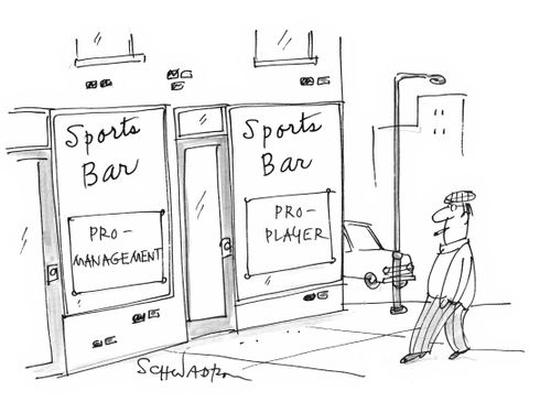 Sports bars are pro-players and pro-management.