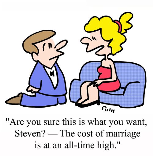 'Are you sure this is what you want, Steven - The cost of marriage is at an all-time high,'